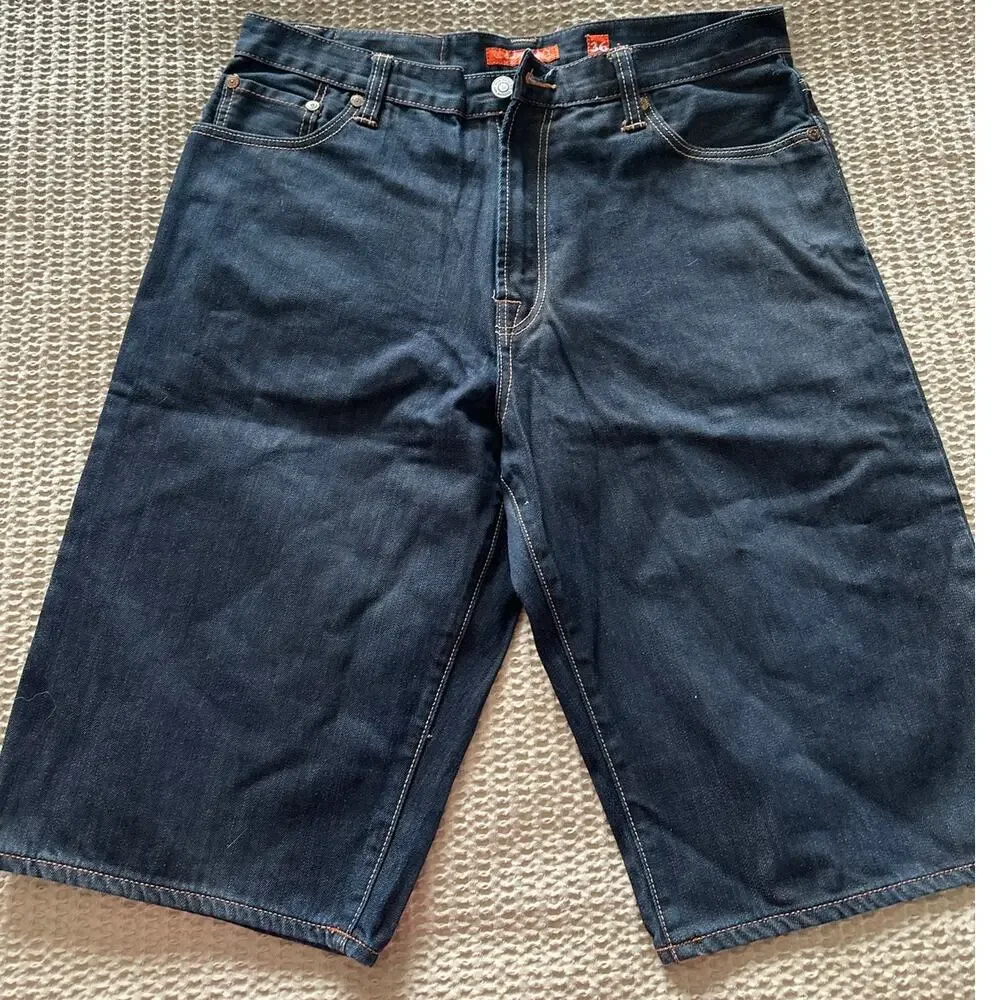 VINTAGE ED HARDY Y2K Baggy Denim Shorts - Christian Audigier Eagle‎ Snake - 36